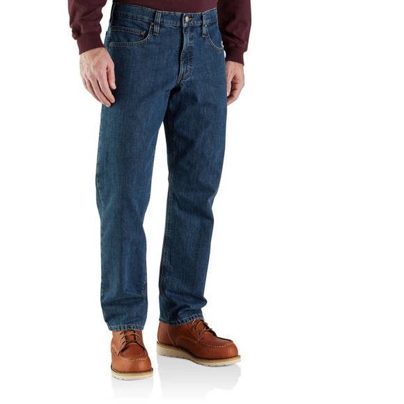 Carhartt relaxed flannel lined blue jeans size 40/32 - Picture 1 of 6